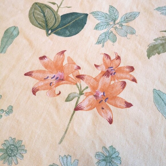 Waverly Second Spring Queen Duvet Cover Pale Yellow Floral Botanical Green Check - Picture 12 of 13